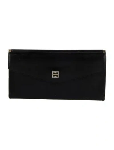 Pre-owned Givenchy Vintage Leather Wallet In Black