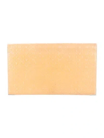 Pre-owned Givenchy Vintage Leather Wallet In Yellow