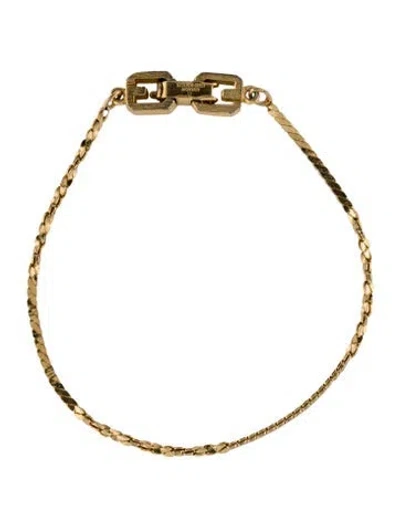 Pre-owned Givenchy Vintage Link Bracelet, 6.75" In Multi