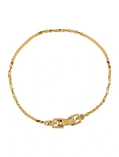 Pre-owned Givenchy Vintage Link Bracelet, 6.75" In Multicolor