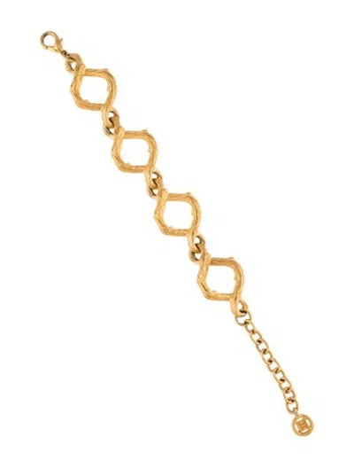 Pre-owned Givenchy Vintage Link Bracelet, 7.25" In Multicolor