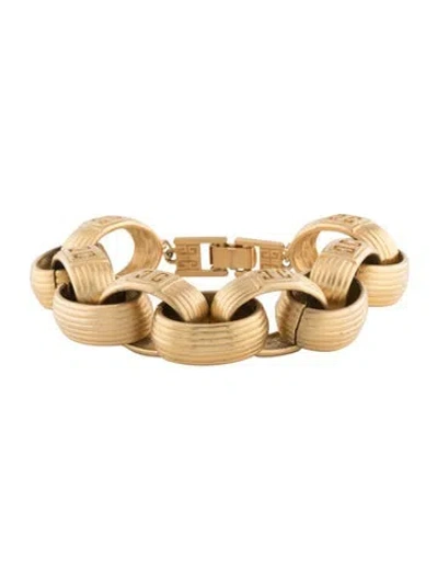 Pre-owned Givenchy Vintage Link Bracelet, 7.75" In Multicolor