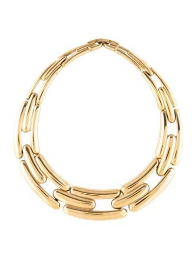 Pre-owned Givenchy Vintage Link Collar Necklace, 16" In Multicolor