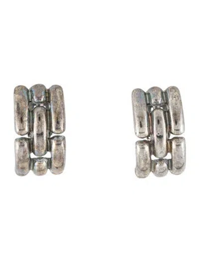 Pre-owned Givenchy Vintage Link Drop Clip-on Earrings In Multi