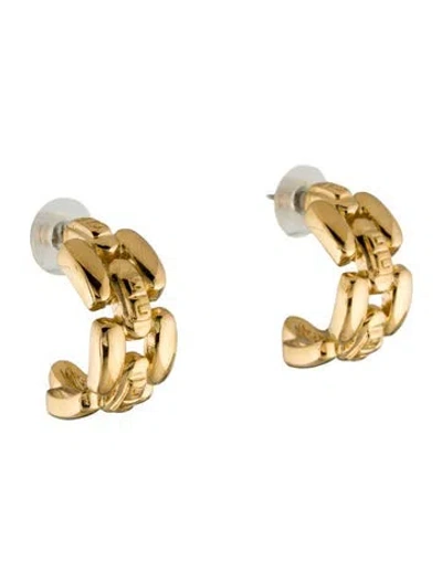 Pre-owned Givenchy Vintage Link Hoop Earrings In Multi