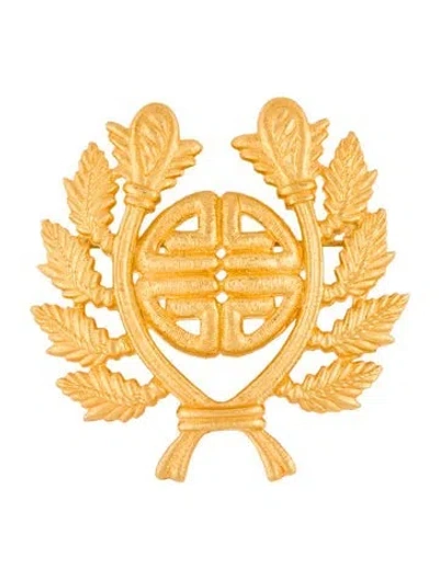 Pre-owned Givenchy Vintage Logo Brooch Pin In Multi