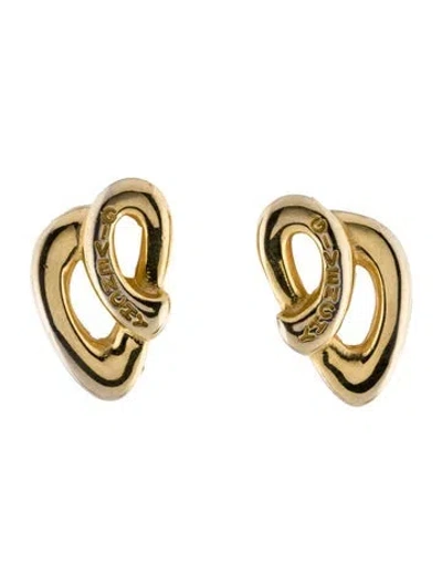 Pre-owned Givenchy Vintage Logo Clip-on Earrings In Multi