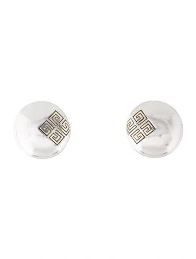 Pre-owned Givenchy Vintage Logo Clip-on Earrings In Multi