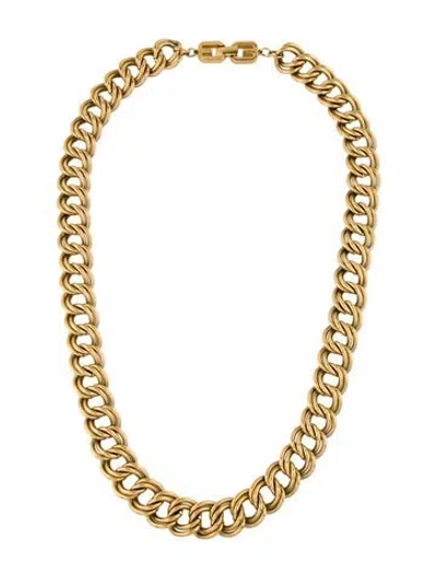 Pre-owned Givenchy Vintage Long Double Curb Link Necklace, 23" In Multi