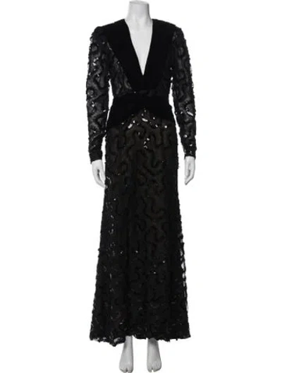 Pre-owned Givenchy Vintage Long Dress In Black