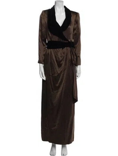 Pre-owned Givenchy Vintage Long Dress In Green