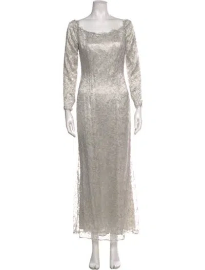 Pre-owned Givenchy Vintage Long Dress In Silver