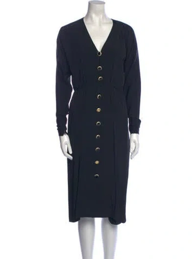 Pre-owned Givenchy Vintage Midi Length Dress In Black