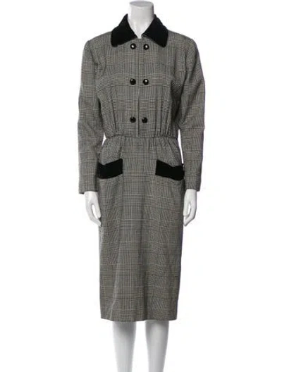 Pre-owned Givenchy Vintage Midi Length Dress In Black