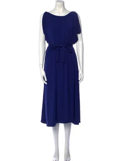 Pre-owned Givenchy Vintage Midi Length Dress In Blue
