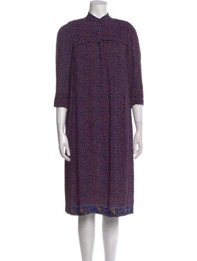 Pre-owned Givenchy Vintage Midi Length Dress In Blue