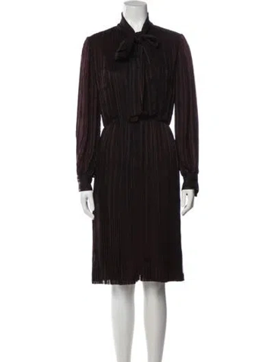 Pre-owned Givenchy Vintage Midi Length Dress In Burgundy