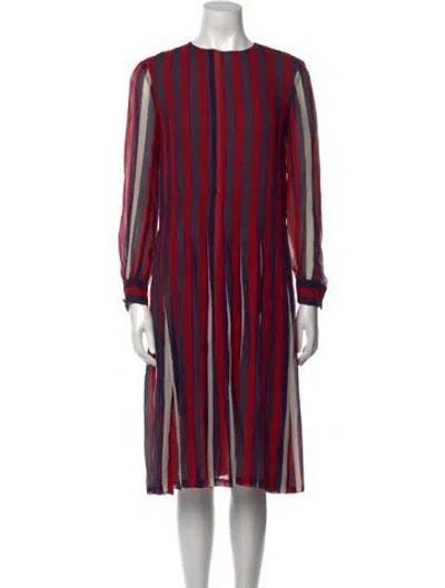 Pre-owned Givenchy Vintage Midi Length Dress In Red