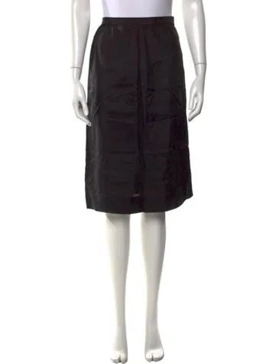 Pre-owned Givenchy Vintage Midi Length Skirt In Black