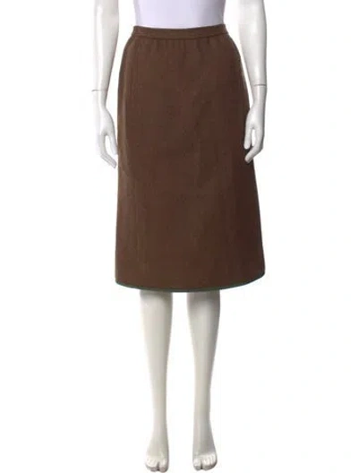 Pre-owned Givenchy Vintage Midi Length Skirt In Brown