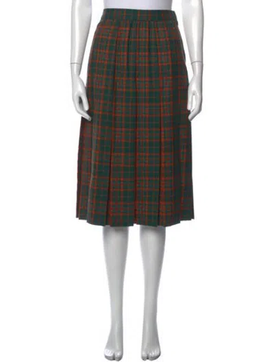 Pre-owned Givenchy Vintage Midi Length Skirt In Green