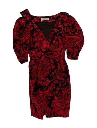Pre-owned Givenchy Vintage Mini Dress In Black/red