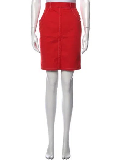 Pre-owned Givenchy Vintage Mini Skirt In Red