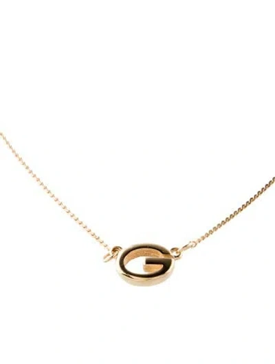 Pre-owned Givenchy Vintage Oval 'g' Pendant Necklace, 15.25" In Multi