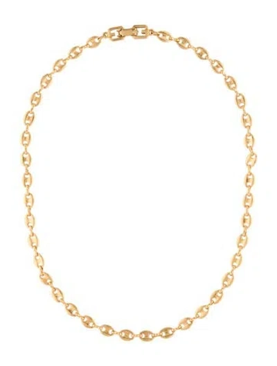 Pre-owned Givenchy Vintage Oval Link Chain Necklace, 16" In Multi