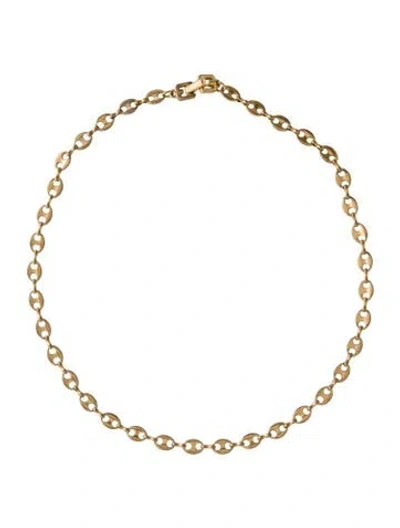 Pre-owned Givenchy Vintage Oval Link Necklace, 18.25" In Multi