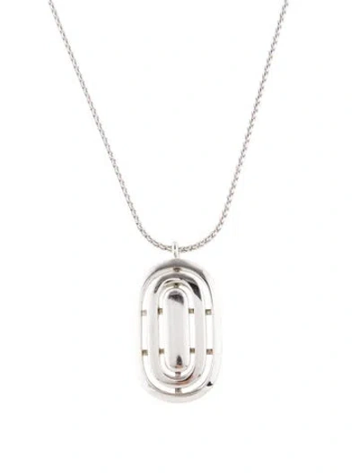 Pre-owned Givenchy Vintage Oval Pendant Necklace, 18" In Multi