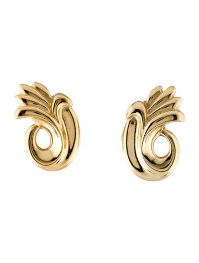 Pre-owned Givenchy Vintage Paisley Clip-on Earrings In Multi