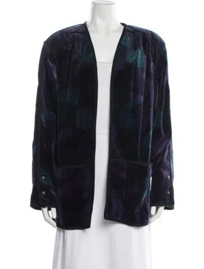 Pre-owned Givenchy Vintage Patterned Jacket In Blue