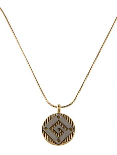 Pre-owned Givenchy Vintage Pendant Necklace, 16" In Multi