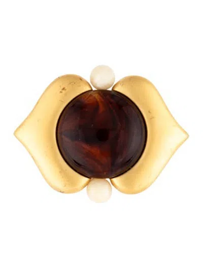 Pre-owned Givenchy Vintage Resin Brooch Pin In Multicolor