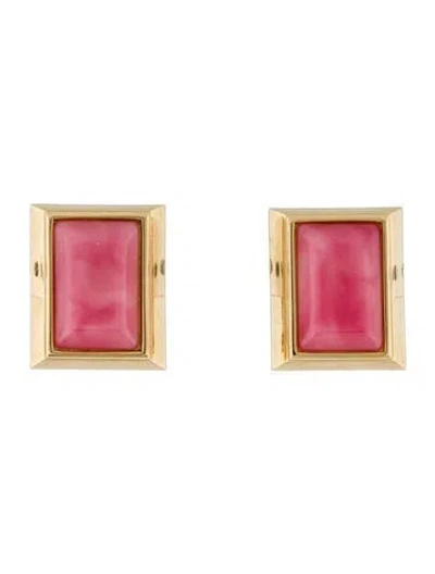 Pre-owned Givenchy Vintage Resin Clip-on Earrings In Multi