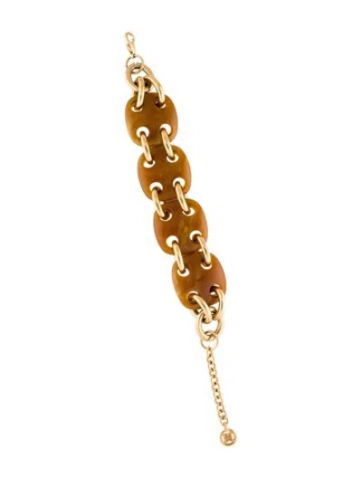 Pre-owned Givenchy Vintage Resin Link Bracelet, 8.75" In Multicolor
