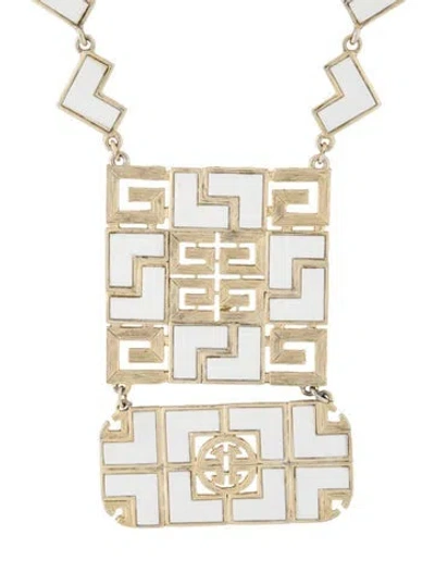 Pre-owned Givenchy Vintage Resin Pendant Necklace, 20.25" In Multicolor