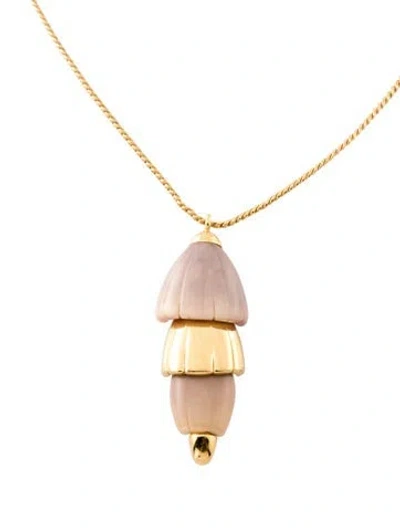 Pre-owned Givenchy Vintage Resin Pendant Necklace, 30.25" In Multi