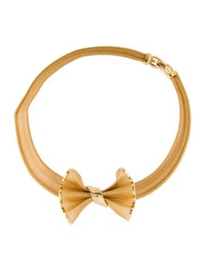 Pre-owned Givenchy Vintage Ribbon Collar Necklace, 18.75" In Multi