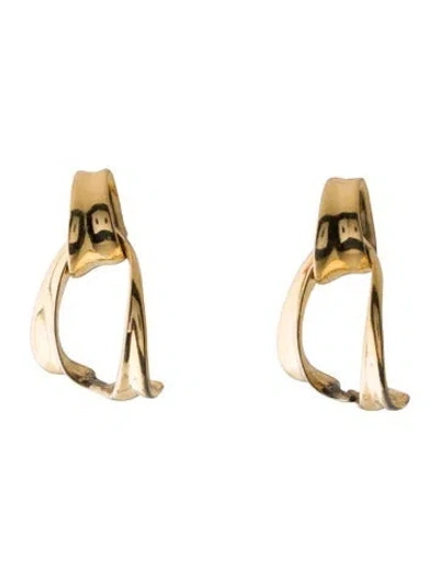 Pre-owned Givenchy Vintage Ribbon Door Knocker Clip-on Earrings In Multi