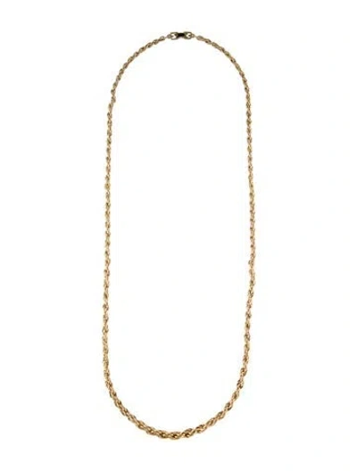 Pre-owned Givenchy Vintage Rope Chain Necklace, 29.5" In Multi