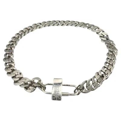 Pre-owned Givenchy Vintage Silver-tone Curb Chain Necklace, France, 1980s In Multi