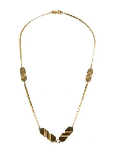 Pre-owned Givenchy Vintage Station Necklace, 24.5" In Multi