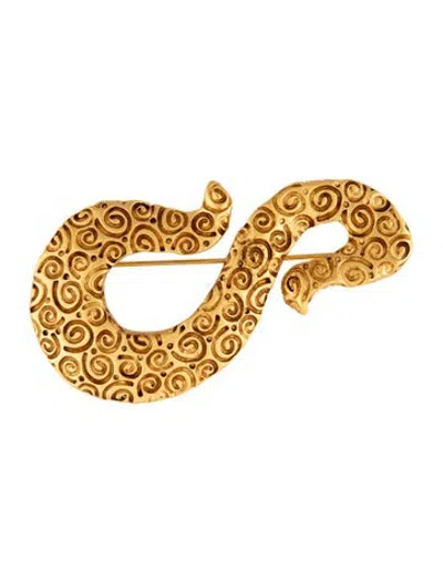 Pre-owned Givenchy Vintage Swirl Brooch Pin In Multicolor