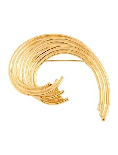 Pre-owned Givenchy Vintage Swirl Pin Brooch In Multicolor