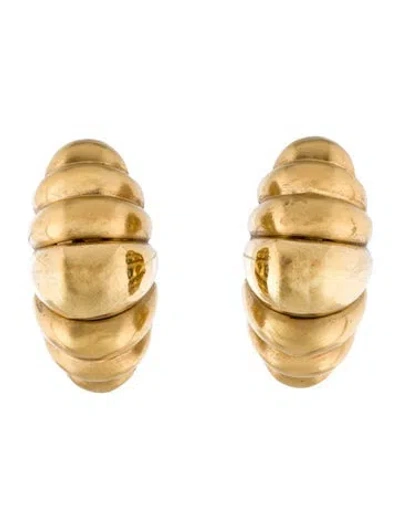 Pre-owned Givenchy Vintage Textured Clip-on Earrings In Multi