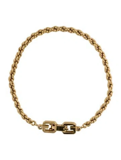 Pre-owned Givenchy Vintage Twisted Chain Bracelet, 7" In Multi