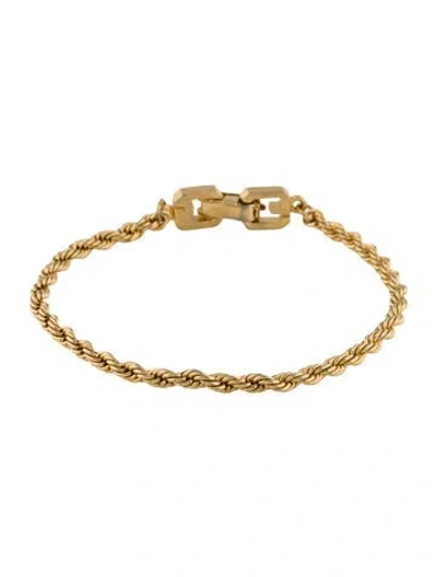 Pre-owned Givenchy Vintage Twisted Link Bracelet, 6.75" In Multi