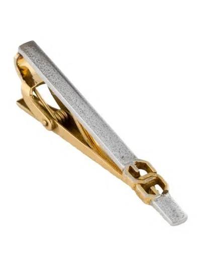 Pre-owned Givenchy Vintage Two-tone Gg Tie Clip In Multi